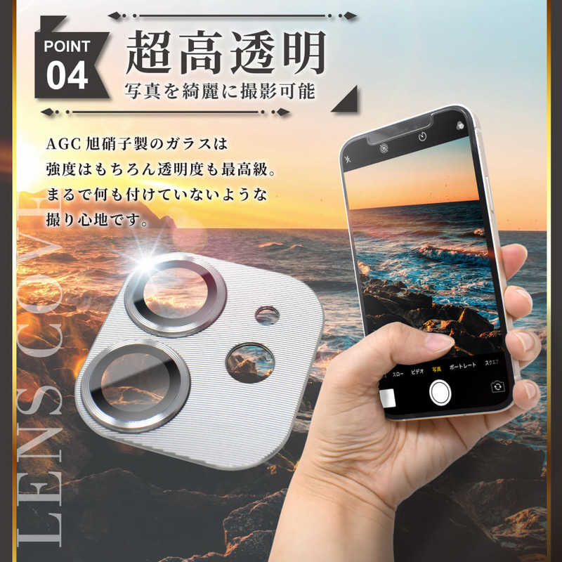 SHIZUKAWILL SHIZUKAWILL iPhone12 mini カメラレンズ 保護ガラスフィルム ブルー APIP12MRFDBGL APIP12MRFDBGL