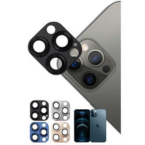 SHIZUKAWILL iPhone12 Pro Max カメラレンズ 保護ガラスフィルム ブラック APIP12PMRFBGL
