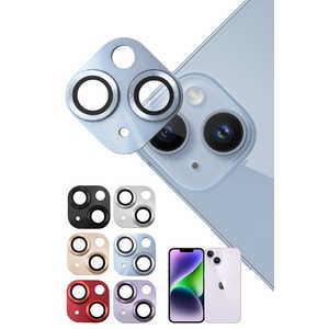 SHIZUKAWILL iPhone14 / 14 Plus カメラレンズ 保護カバー ガラスフィルム APIP14RFBLGL