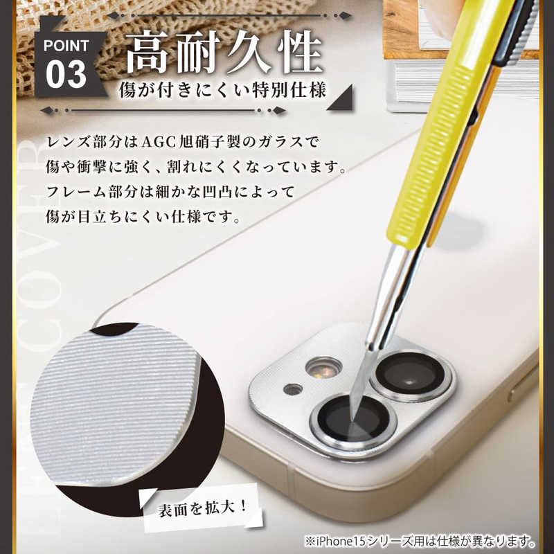 SHIZUKAWILL SHIZUKAWILL iPhone15/15Plus カメラレンズ 保護 ガラスフィルム 保護フィルム Shizukawill APIP15RFGDGL APIP15RFGDGL
