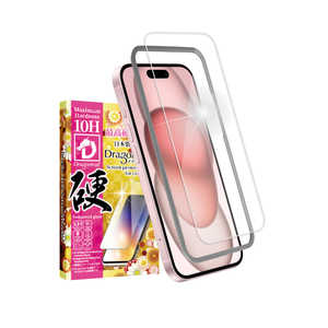SHIZUKAWILL iPhone15 ガラスフィルム ドラゴントレイル ガイド枠付キ 10H APIP15DTGLW SHIZUKAWILL iPhone15 ガラスフィルム ドラゴントレイル ガイド枠付キ 10H APIP15DTGLW
