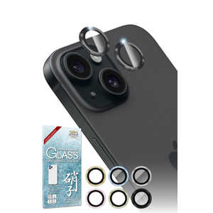 SHIZUKAWILL iPhone 15/iPhone 15 Plus レンズフィルム カメラ保護 ガラスフィルム APIP15RCBGL