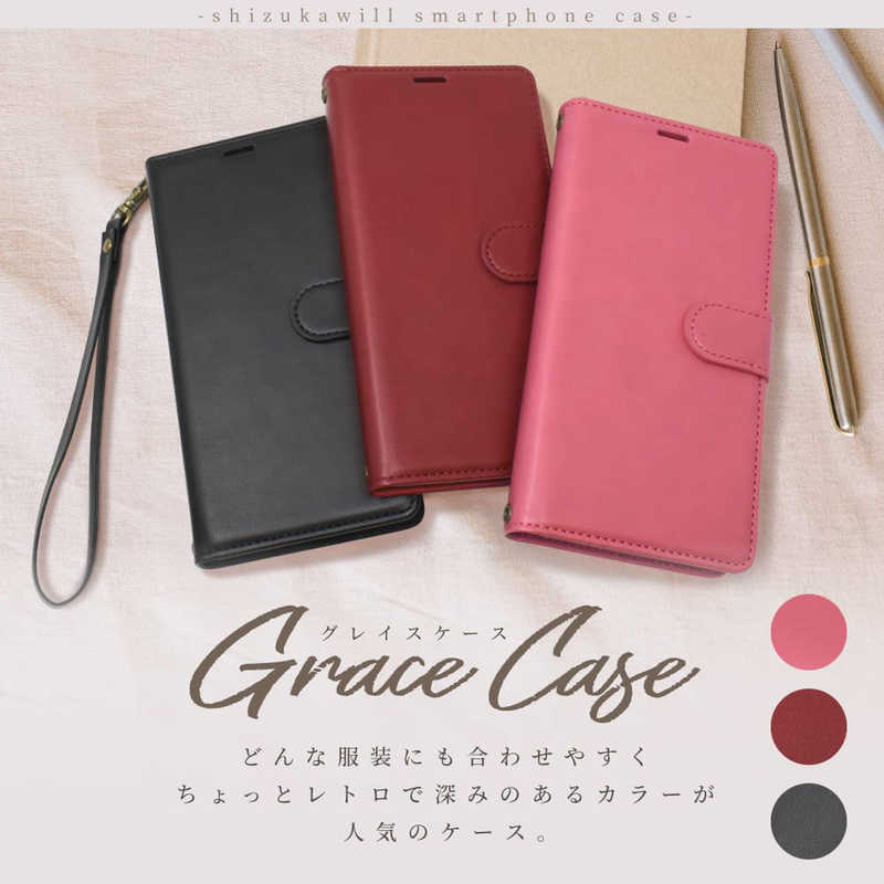 SHIZUKAWILL SHIZUKAWILL iPhone X 手帳型 グレイスケース APIPXSADR APIPXSADR