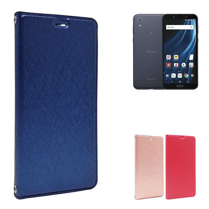 SHIZUKAWILL SHIZUKAWILL AQUOS sense2 SH-01L SHV43 手帳型 スリム手帳 SHAQSE2SLDEBL SHAQSE2SLDEBL