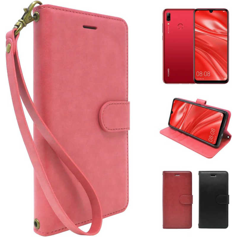 SHIZUKAWILL SHIZUKAWILL HUAWEI nova lite 3 手帳型 グレイスケース HUNOVAL3SADR HUNOVAL3SADR