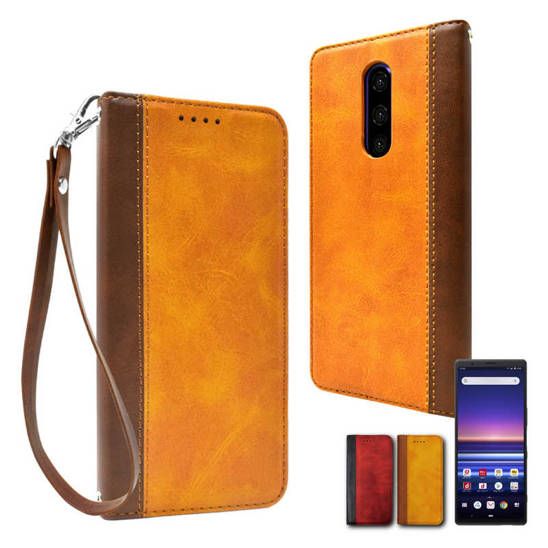 SHIZUKAWILL SHIZUKAWILL Xperia 1 SO-03L SOV40 手帳型 本革調 レザーケース SOX1BIBDB SOX1BIBDB