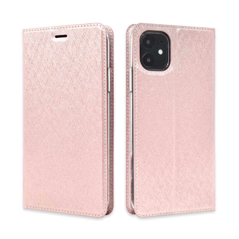SHIZUKAWILL SHIZUKAWILL iPhone 11 手帳型 スリムケース ピンク APIP11PSLROPI APIP11PSLROPI