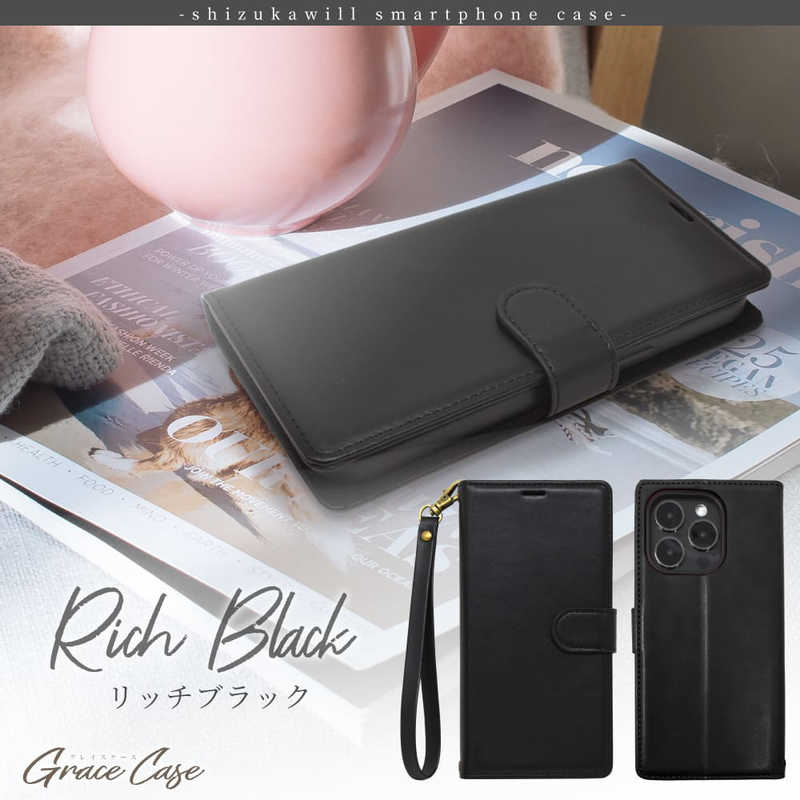 SHIZUKAWILL SHIZUKAWILL iPhone SE 第3世代/第2世代/8/7専用 手帳型 グレイスケース カメリアピンク APIP8SADR APIP8SADR