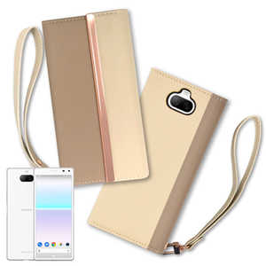 SHIZUKAWILL Xperia 8 手帳型 ケース アイファンデストラップホール付 キャラメル SOX8CACB