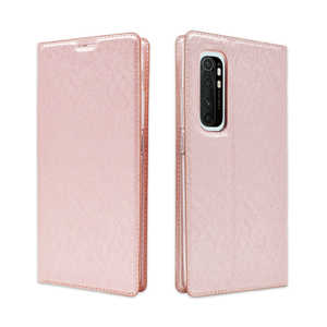 SHIZUKAWILL Mi Note10 Lite 手帳型 スリム手帳 ローズピンク XIMN10LSLROPI