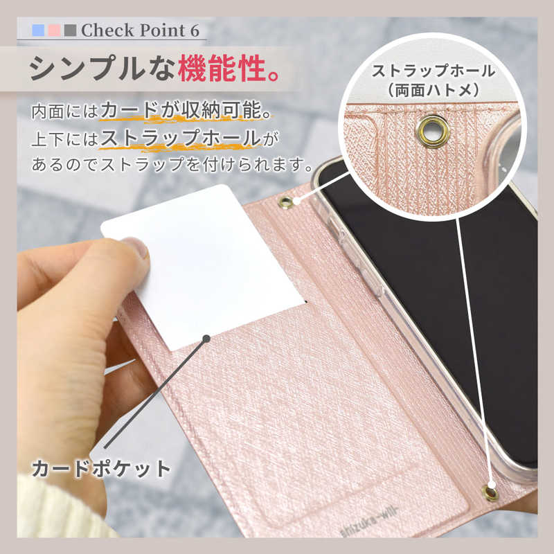 SHIZUKAWILL SHIZUKAWILL OPPO Reno3 A 手帳型 スリム手帳 Shizukawill ローズピンク OPR3ASLROPI OPR3ASLROPI