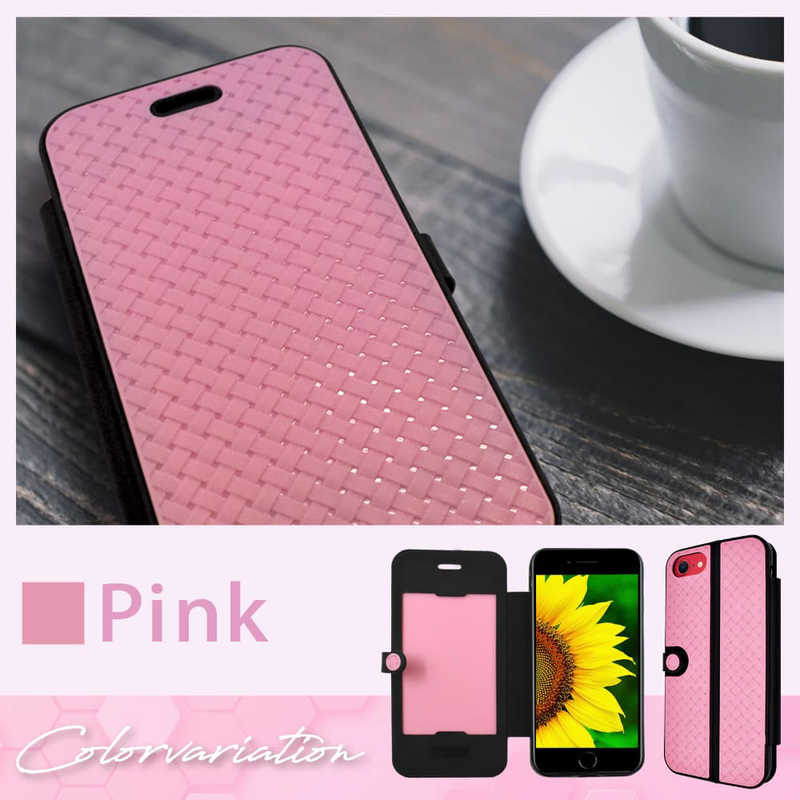 SHIZUKAWILL SHIZUKAWILL OPPO Reno3A 手帳型 サイメッシュ Shizukawill ピンク OPR3AMPI OPR3AMPI
