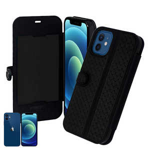 SHIZUKAWILL iPhone12mini 手帳型 ケース 彩メッシュ ブラック APIP12MBK SHIZUKAWILL iPhone12mini 手帳型 ケース 彩メッシュ ブラック APIP12MBK