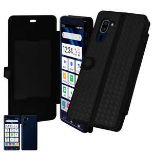 SHIZUKAWILL シンプルスマホ5 手帳型 サイメッシュ Shizukawill ブラック SHSS5MBK