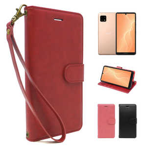 SHIZUKAWILL AQUOS sense5G sense4 4lite 4basic 手帳型 グレイスケース レッド SHAQSE4REQU
