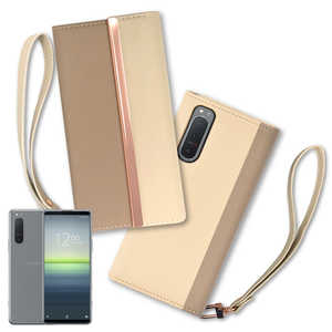 SHIZUKAWILL Xperia 5 ii 手帳型 ケース アイファンデストラップホール付 Caramel SOX5M2CACB