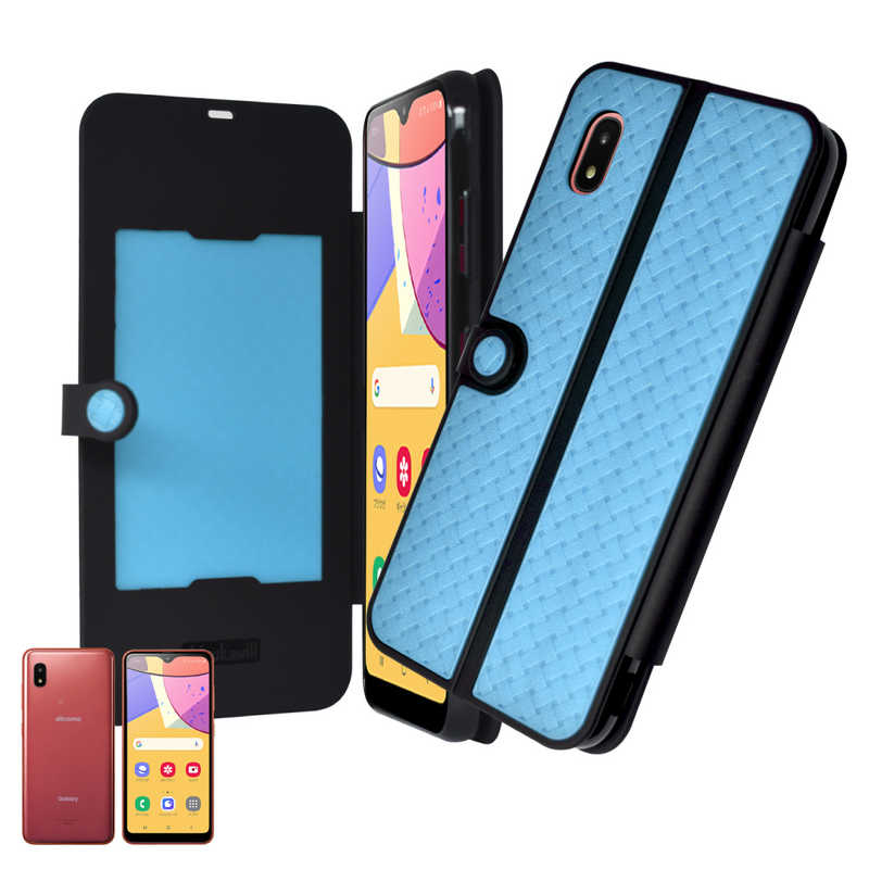 SHIZUKAWILL SHIZUKAWILL Galaxy A21 SC-42A SCV07 手帳型 サイメッシュ Shizukawill ブルー SAGAA21MBL SAGAA21MBL