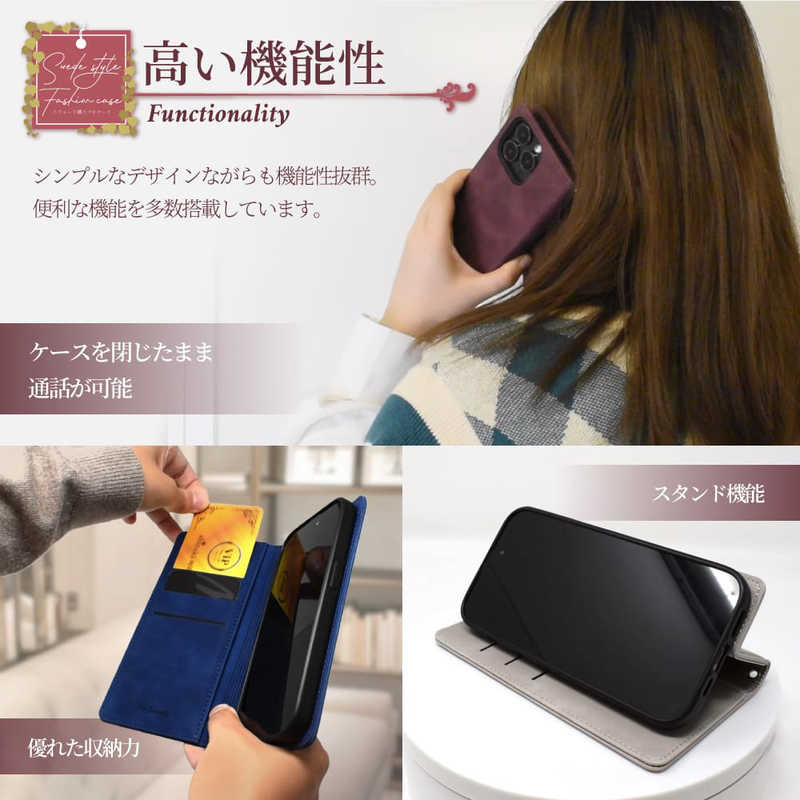 SHIZUKAWILL SHIZUKAWILL iPhone 12 mini アイファンデ2 手帳型ケース Blue APIP12MIF2BL APIP12MIF2BL