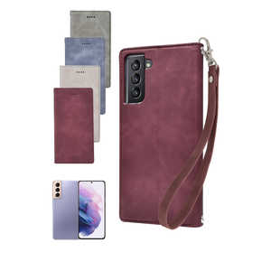shizukawill Galaxy S21 5G 手帳型 ケース アイファンデ2 クリムゾン SAGAS21IF2CR