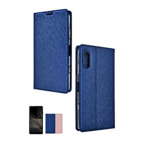 SHIZUKAWILL Xperia Ace ii 手帳型 スリムケース ディープブルー SOXACE2SLDEBL