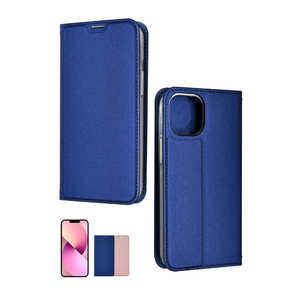 SHIZUKAWILL iPhone13 mini スリム 手帳型 スマホケース Deep Blue 紺色 APIP13MSLDEBL