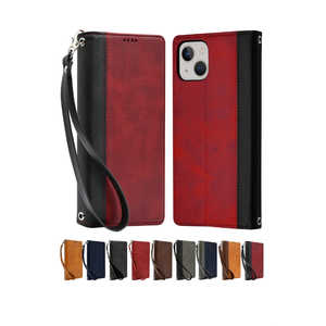 SHIZUKAWILL iPhone 13 手帳型 本革調 レザーケース Shizukawill RD×BK APIP13BIRB SHIZUKAWILL iPhone 13 手帳型 本革調 レザーケース Shizukawill RD×BK APIP13BIRB