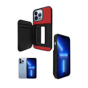 shizukawill iPhone 13Pro ミラーケース アイナ Red＆Black APIP13PAYRB