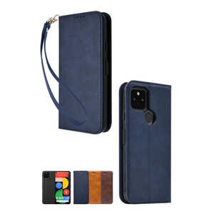 SHIZUKAWILL Google Pixel5 手帳型 本革調 レザーケース Shizukawill ネイビー GOPI5NAVY