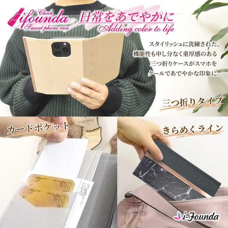 SHIZUKAWILL SHIZUKAWILL Xperia5 iii SO-53B SOG05 アイファンデ ストラップ付 手帳型 ケース ブラック SOX5M3CABK SOX5M3CABK