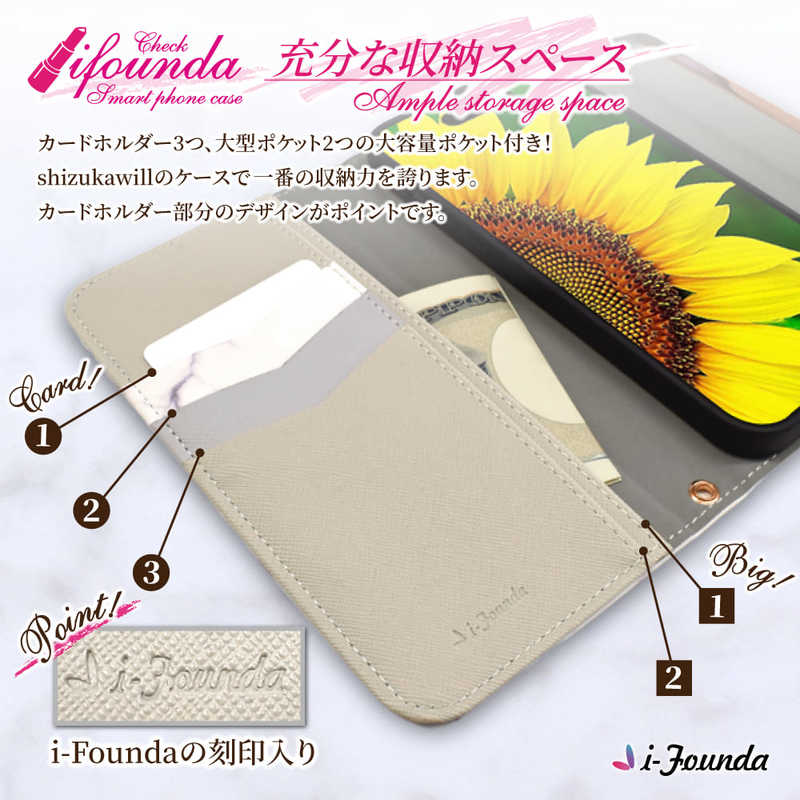 SHIZUKAWILL SHIZUKAWILL Xperia5 iii SO-53B SOG05 アイファンデ ストラップ付 手帳型 ケース ブラック SOX5M3CABK SOX5M3CABK