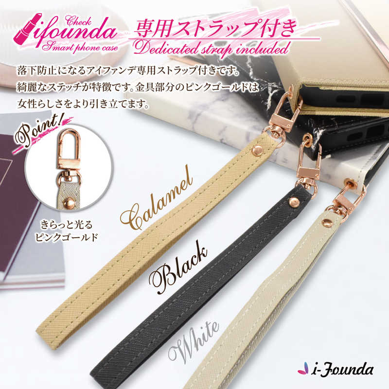 SHIZUKAWILL SHIZUKAWILL Xperia5 iii SO-53B SOG05 アイファンデ ストラップ付 手帳型 ケース ブラック SOX5M3CABK SOX5M3CABK