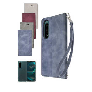 SHIZUKAWILL Xperia5 iii SO-53B SOG05 アイファンデ2 手帳型 ケース ブルー SOX5M3IF2BL