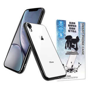 SHIZUKAWILL iPhone XR サイドメッキ加工 TPU クリアケース ブラック×クリア APIPXRCLBK