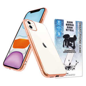 SHIZUKAWILL iPhone 11 サイドメッキ加工 TPU クリアケース ローズ×クリア APIP11CLRO