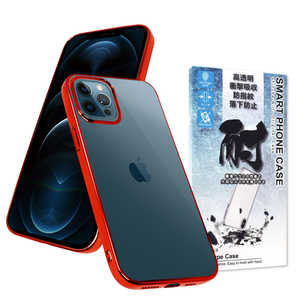 SHIZUKAWILL iPhone 12 Pro Max サイドメッキ加工 TPU クリアケース レッド×クリア APIP12PMCLRE