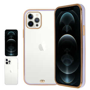 SHIZUKAWILL iPhone 12/12Pro サイドメッキ加工 クリアケース Purple APIP12PCL2PU
