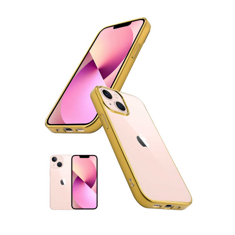 SHIZUKAWILL SHIZUKAWILL iPhone 13mini サイドメッキ加工 TPU クリアケース APIP13MCLGD APIP13MCLGD
