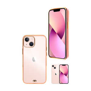 SHIZUKAWILL iPhone13 mini サイドメッキ加工 メッキ2 クリアケース Pink(ピンク色) APIP13MCL2PI