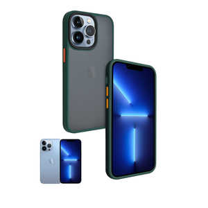shizukawill iPhone13 Pro アクティブハイブリッド 米軍MIL規格準拠 ストラップ付 スマホケース Military Green色 APIP13PACHIGN