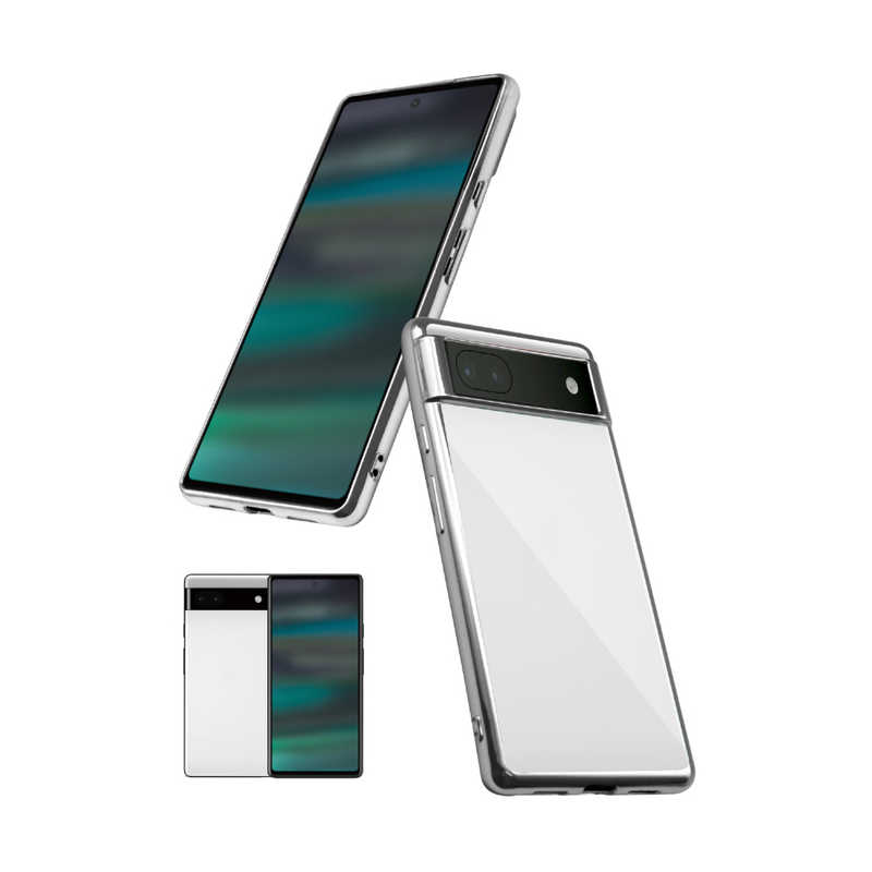 SHIZUKAWILL SHIZUKAWILL Google Pixel 6a TPU サイドメッキ加工 クリアケース シルバークリア GOPI6ACLSR GOPI6ACLSR