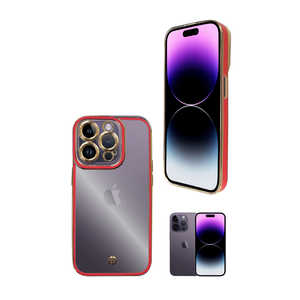 shizukawill iPhone14 Pro �T�C�h���b�L���H ���b�L2 �N���A�P�[�X Red �ԐF 1���� APIP14PCL2RE
