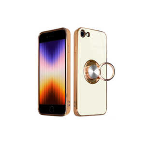 SHIZUKAWILL iPhone SE(第3/2世代)8/7 リング付きケース グリッティア パールホワイト APIPSE3CL5WH SHIZUKAWILL iPhone SE(第3/2世代)8/7 リング付きケース グリッティア パールホワイト APIPSE3CL5WH