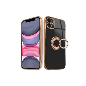 SHIZUKAWILL iPhone 11 リング付きケース グリッティア ブライトブラック APIP11CL5BK SHIZUKAWILL iPhone 11 リング付きケース グリッティア ブライトブラック APIP11CL5BK