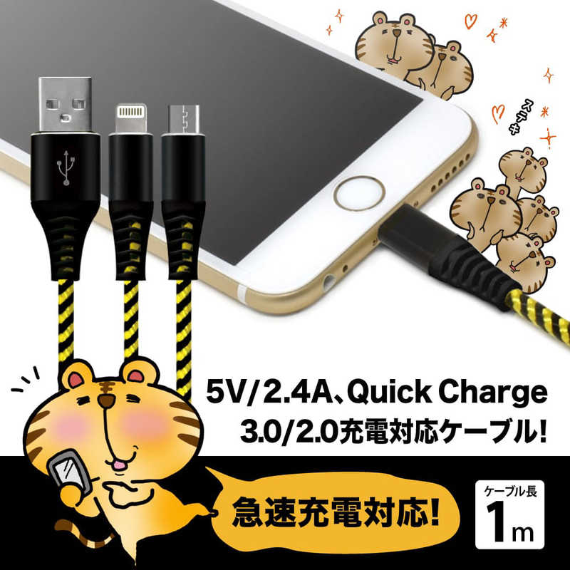 SHIZUKAWILL SHIZUKAWILL android ケーブル TypeC to USB2.0 ケーブル トラ柄 ACCETORACU10 ACCETORACU10