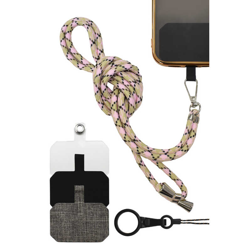 SHIZUKAWILL SHIZUKAWILL スマホショルダーストラップスタイルコネクト ピンキーパイソン Shizukawill ACSTSCJUMBLE06 ACSTSCJUMBLE06