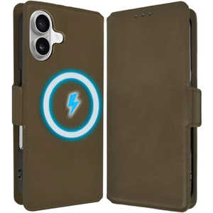 shizukawill iPhone17 手帳型 ケース カバー 本革調 レザーケース MagSafe対応 シズカウィルRe オリーブ APIP17V5OLIVE
