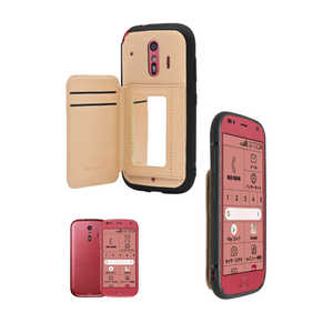SHIZUKAWILL ラクラクスマートフォン F-42A ミラーケース アイナ ローズ ARF42AAYRO