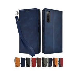 SHIZUKAWILL Xperia 10 IV 手帳型 本革調ケース ネイビー SOX10M4NAVY SHIZUKAWILL Xperia 10 IV 手帳型 本革調ケース ネイビー SOX10M4NAVY