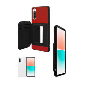 SHIZUKAWILL Xperia 10 IV ミラーケース アイナ Red&Black SOX10M4AYRB SHIZUKAWILL Xperia 10 IV ミラーケース アイナ Red&Black SOX10M4AYRB