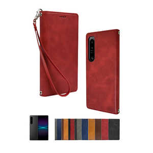 SHIZUKAWILL Xperia 1 iv SO-51C SOG06 手帳型 本革調 ケース レッド SOX1M4RED SHIZUKAWILL Xperia 1 iv SO-51C SOG06 手帳型 本革調 ケース レッド SOX1M4RED